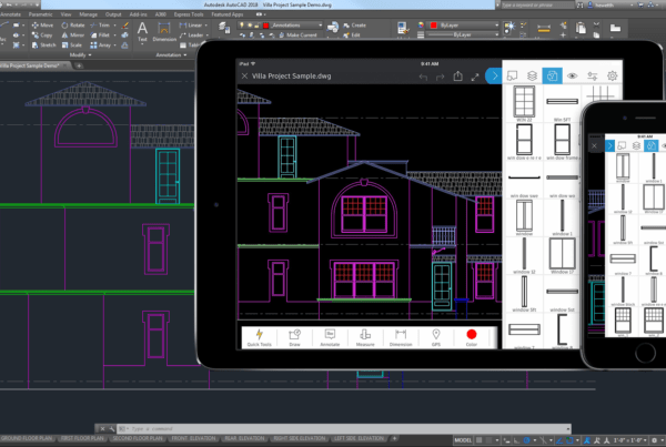 Interface do Autodesk AutoCAD